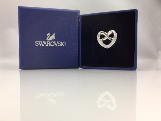 Lovely Swarovski Cupidon Heart Ring Silver, Sz. 7.25, NIB