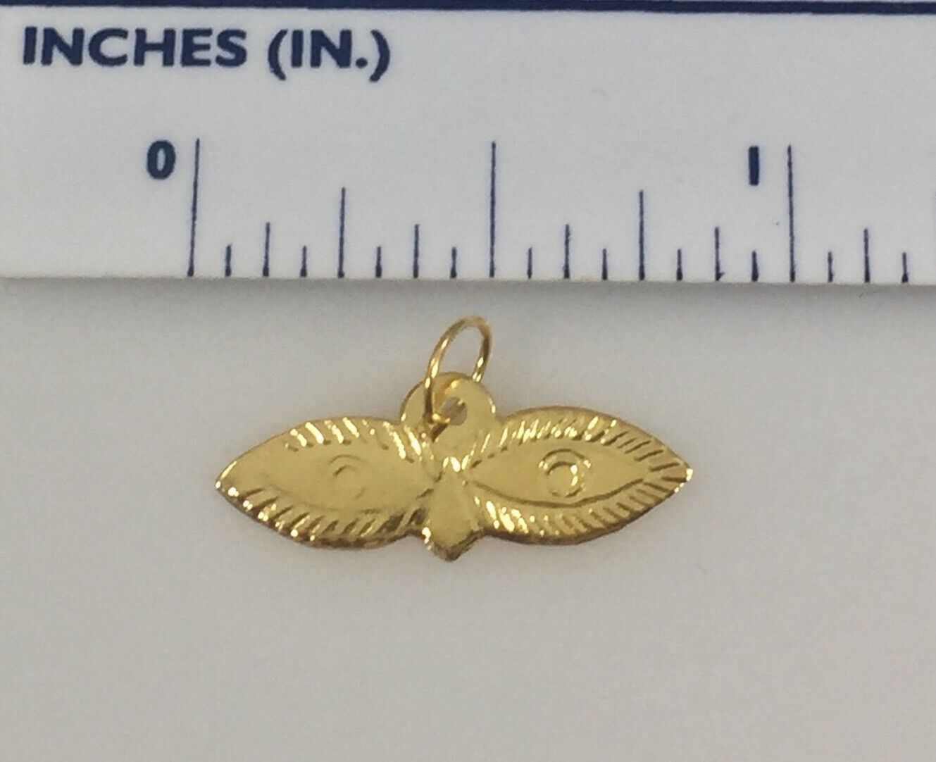 Dije Ojos De Santa Lucia,Solid 10kt Yellow Gold, Eye Protection Pendant, New