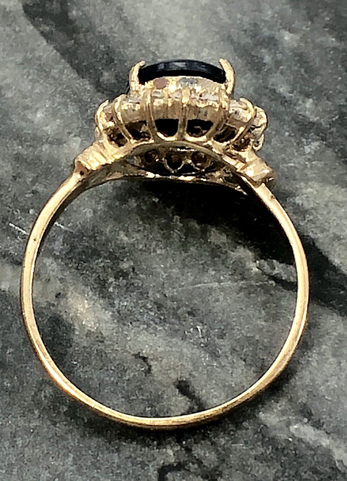 Genuine Abalone and Made With Swarovski HGE Adjustable 6-9 Ring, New