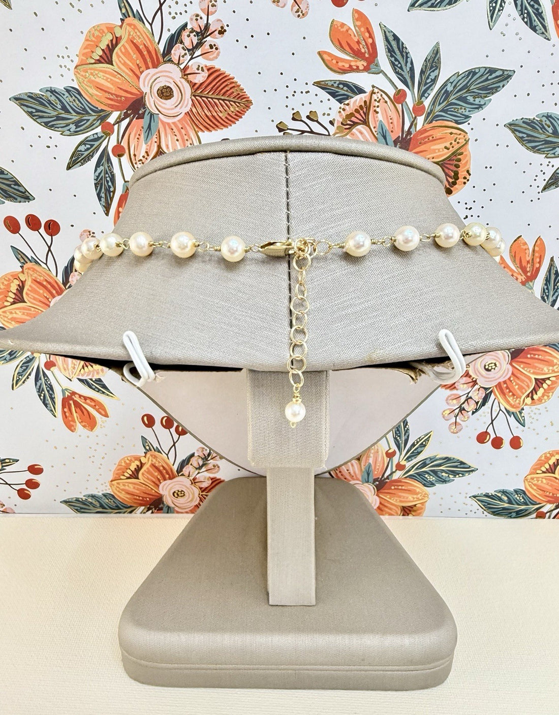 14k Yellow Gold Genuine Akoya Cultured Pearls Handcrafted Necklace, 17-18.75"