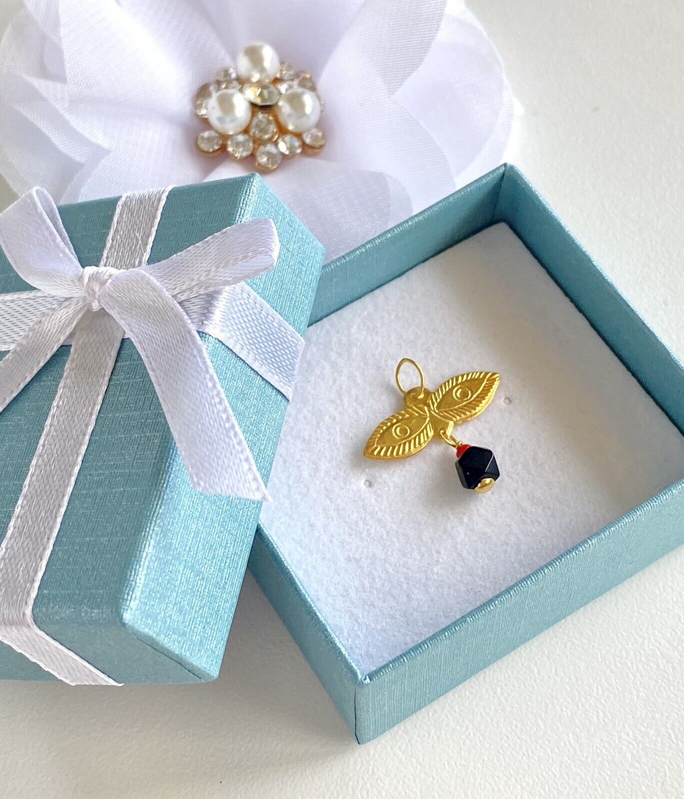 Dije Ojos De Santa Lucia, Azabache Genuino,Solid Yellow Gold, Eye Amulet Pendant