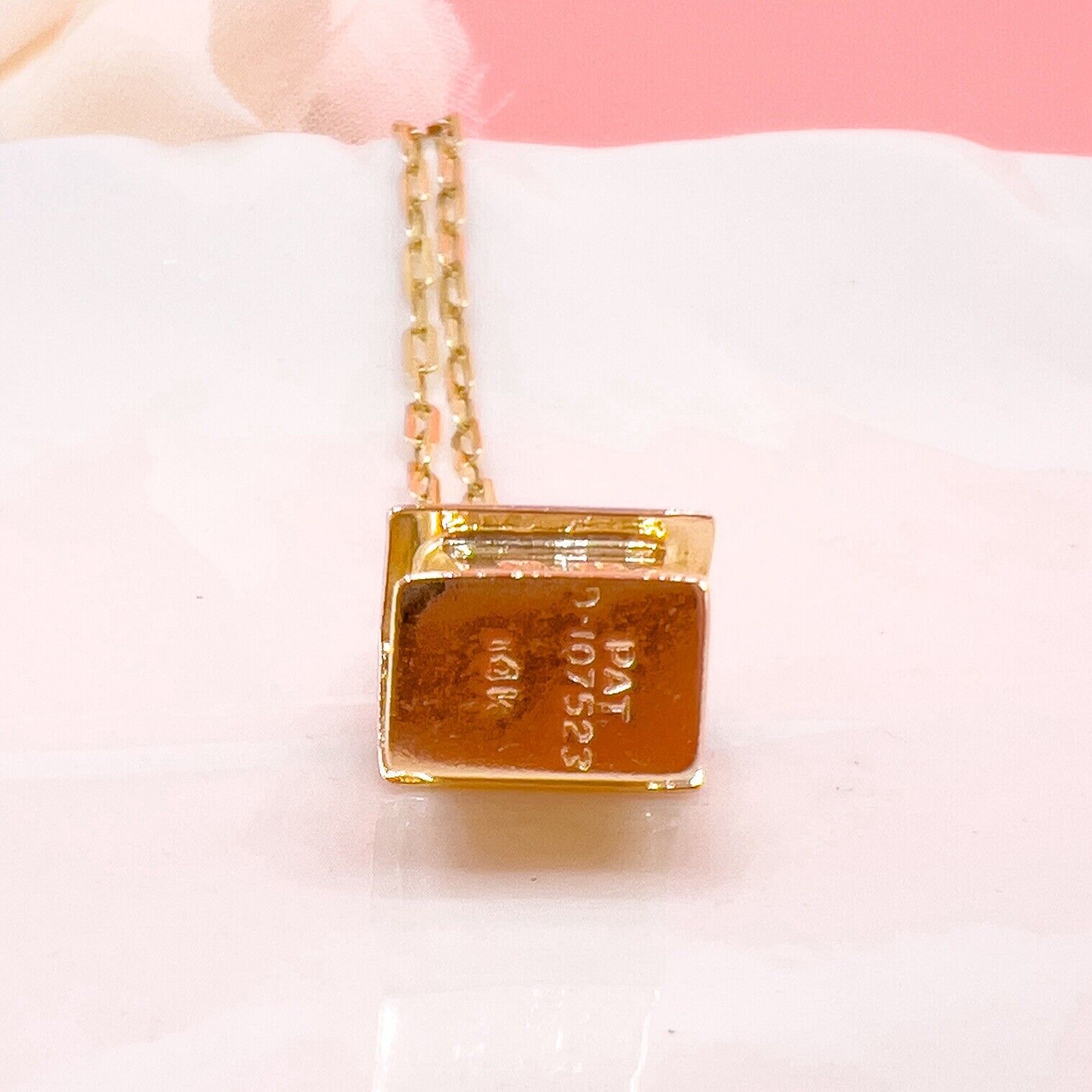 Vintage 14k Yellow Gold Church/School House Charm Pendant