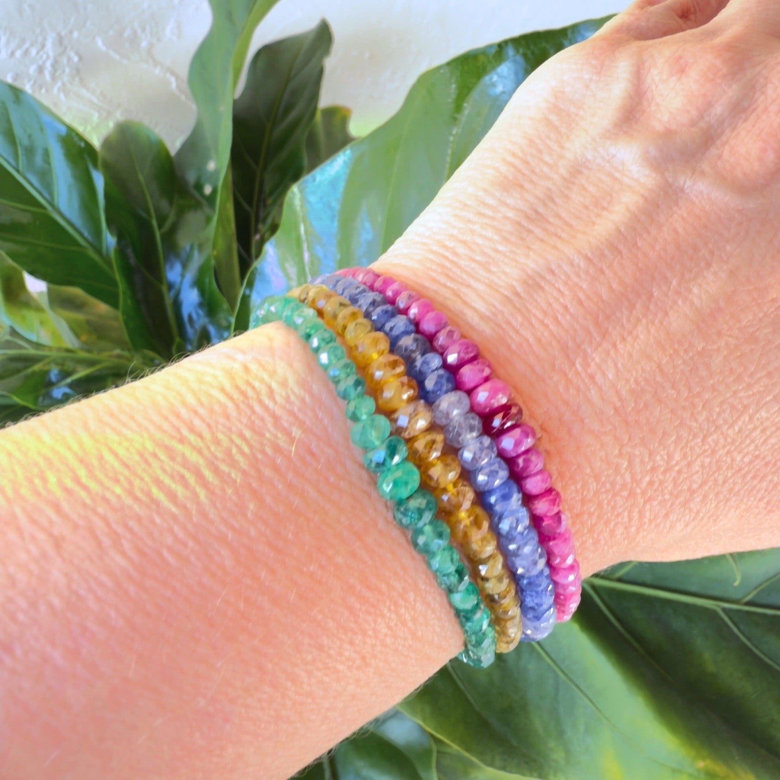 14k Yellow Gold Yellow Sapphire Bracelet, Adjustable 6.75-7.75", New