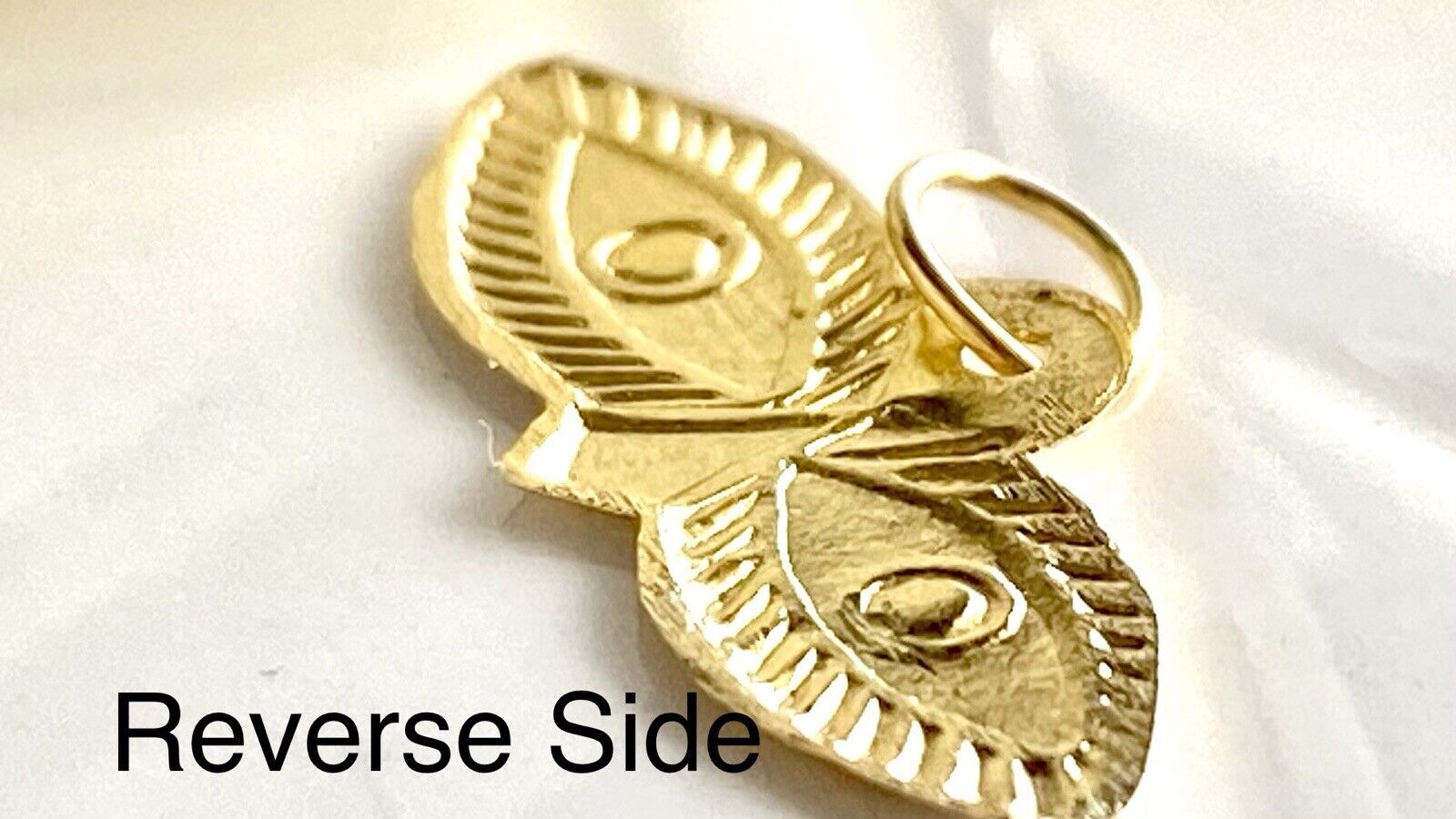 Dije Ojos De Santa Lucia,Solid 10kt Yellow Gold, Eye Protection Pendant, New