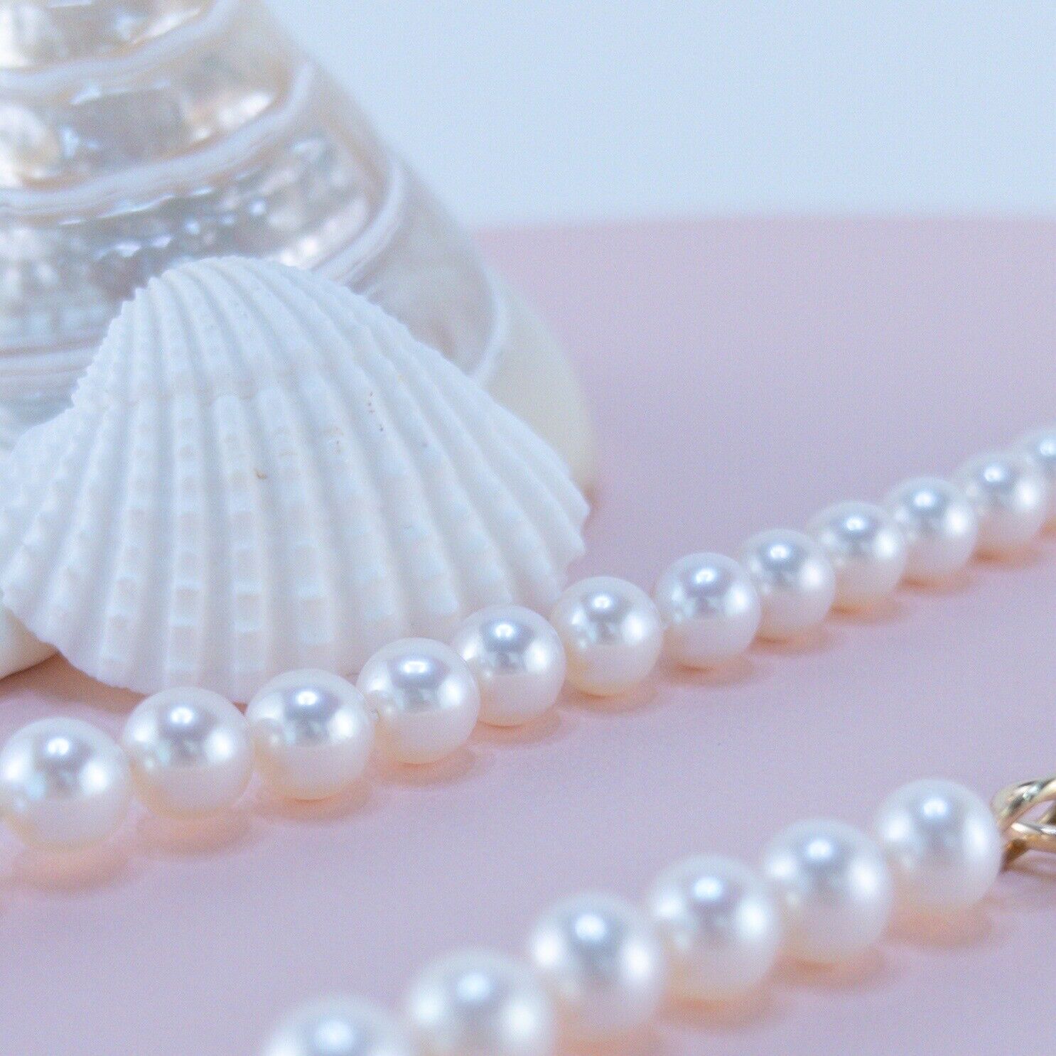 Genuine 7.5-8mm Cultured Pearl Solid 14k Yellow Gold Heart Necklace, New 16.5”