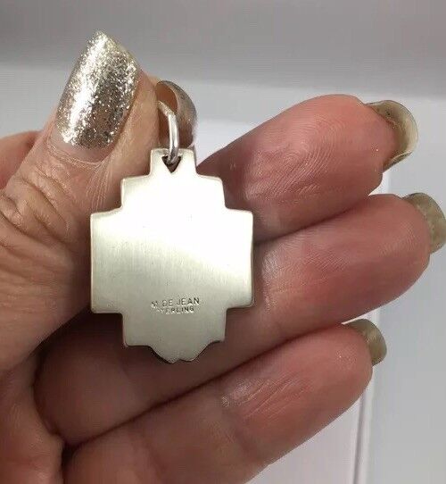 Designer Christ With Crown Of Thorns Sterling Silver Anodized Pendant New 17.6gr