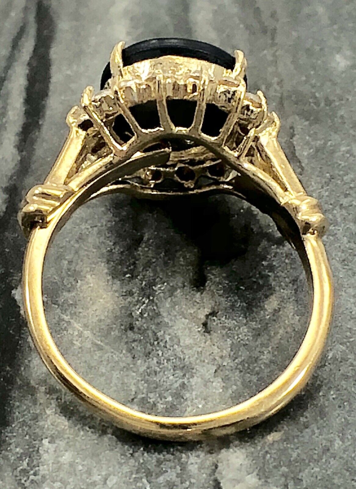 Genuine Abalone and Made With Swarovski HGE Adjustable 6-9 Ring, New