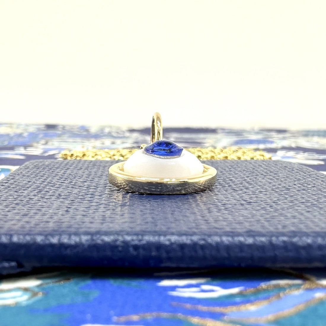 14k Blue Eye (Ojo) Pendant Charm, Newly Handcrafted